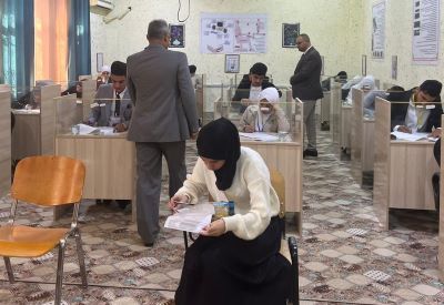 جانب من امتحانات طلبة الدراسات الاولية (المرحلة الاولى) الكورس الاول اليوم الاحد الموافق 2023/2/26.