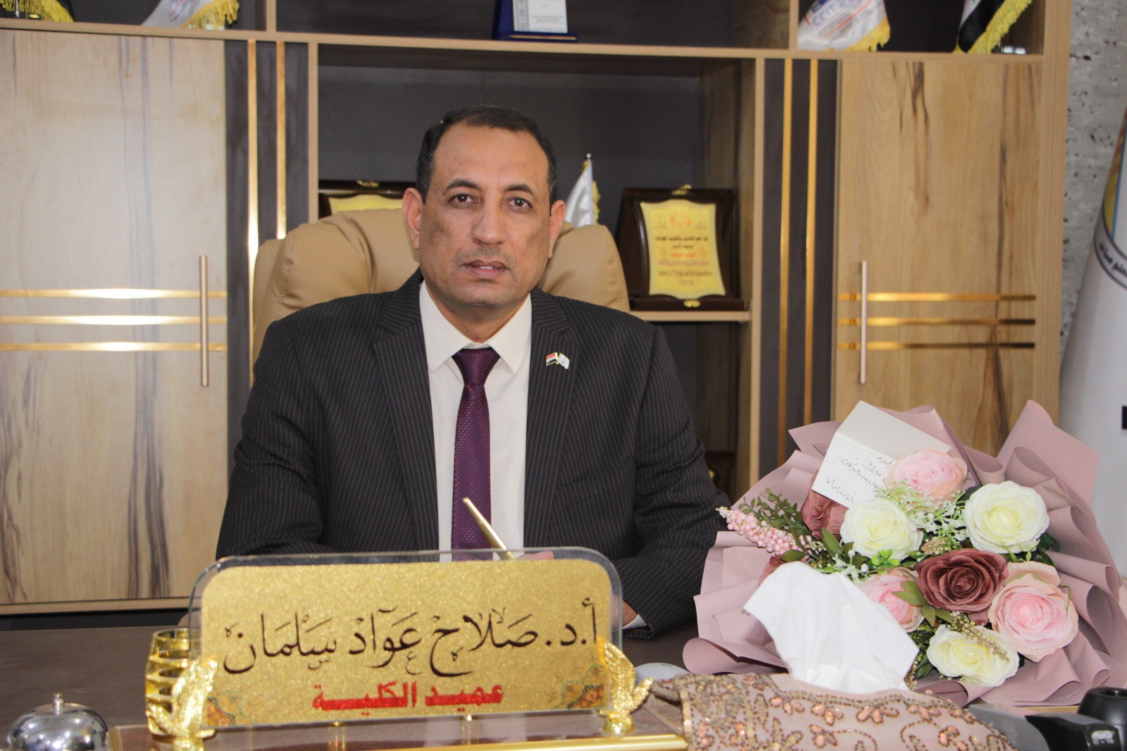 السيد عميد كلية علوم الحاسوب وتكنولوجيا المعلومات المحترم يستقبل المهنئين بمناسبة عيد الأضحى المبارك