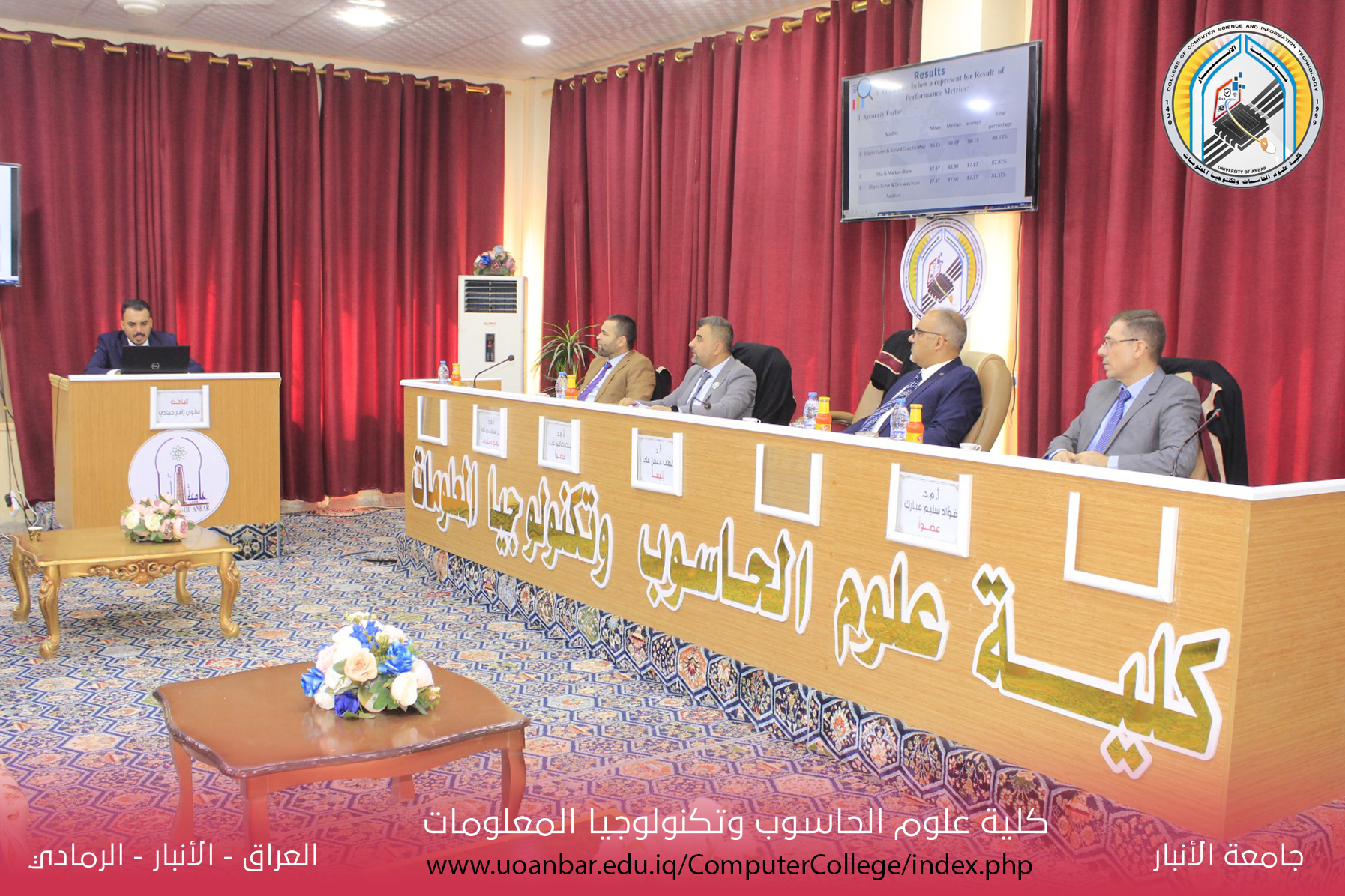 The scientific discussion of the master's student (Salwan Raef Hamadi) from the Department of Computer Science.