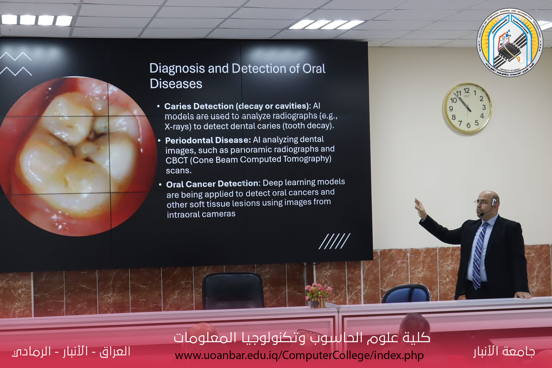 باحثون من كلية علوم الحاسوب وتكنولوجيا المعلومات يقيمون ورشة علمية في كلية طب الاسنان.