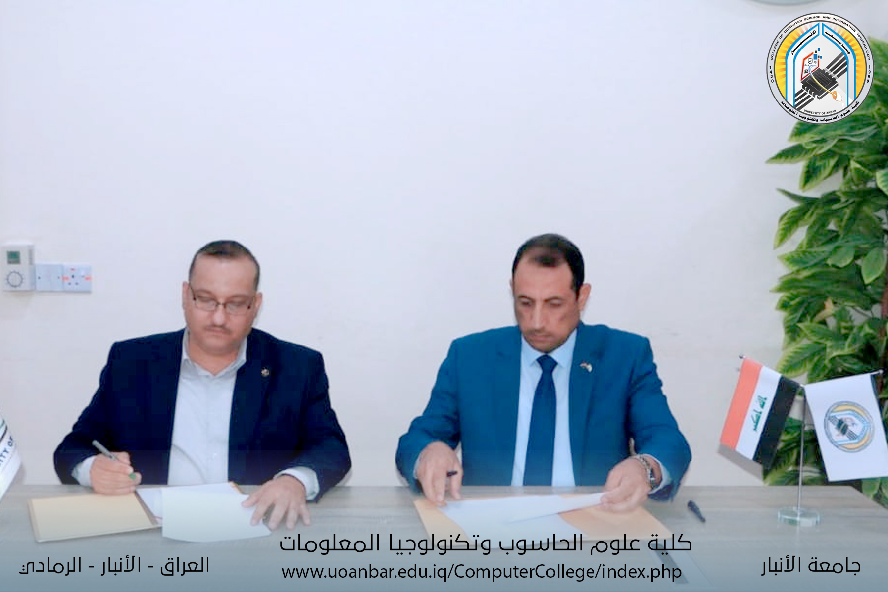 توقيع اتفاقية توأمة بين كلية علوم الحاسوب وتكنولوجيا المعلومات وكلية العلوم جامعة الحلة .
